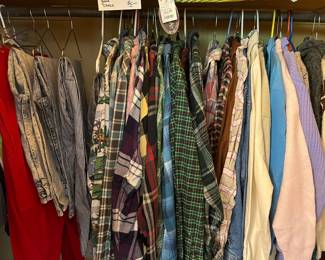 Jeans, flannel shirts and sweaters