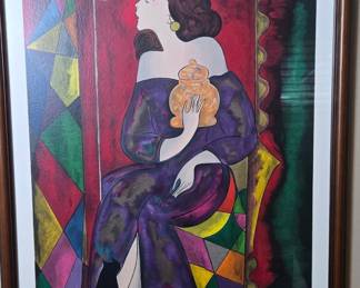 Linda Le Kinff "Femme au Chat" Limited Edition Print