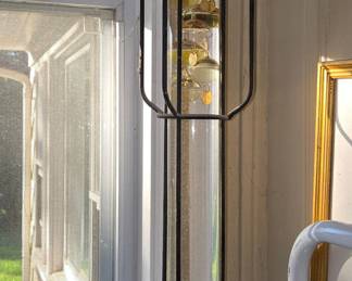 Galileo Thermometer in Black Metal Cage