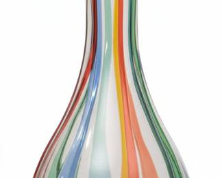 CC Zecchin "Trix" Rainbow Swirl Decanter