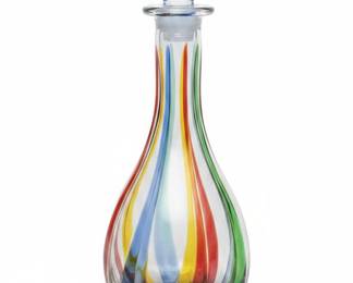 CC Zecchin "Trix" Rainbow Swirl Decanter