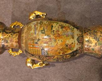 Royal Satsuma Dragon Handle Vase