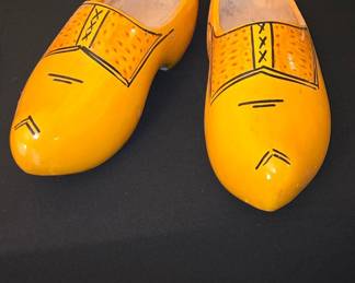 Pair of Yellow Dutch Clogs Decorative Items
