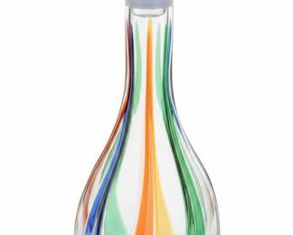 CC Zecchin "Trix" Rainbow Swirl Decanter