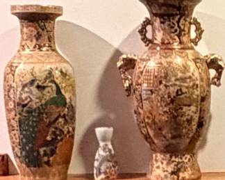 Royal Satsuma Dragon Handle Vase