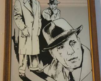 Vintage Film Noir Style Mirror