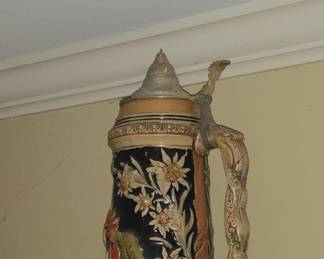 German Beer Stein with Figural Scene