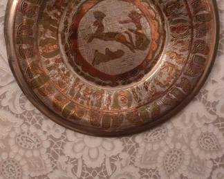 CEARCO Hand-Painted Ceramic Plate with 24K Gold