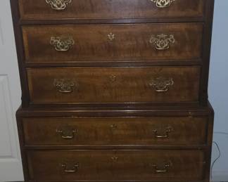 Antique Mahogany Dining Room Set with China Cabinet