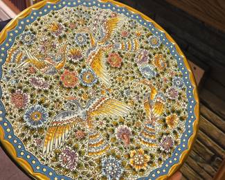 CEARCO Hand-Painted Ceramic Plate with 24K Gold