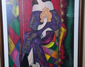 Linda Le Kinff "Femme au Chat" Limited Edition Print