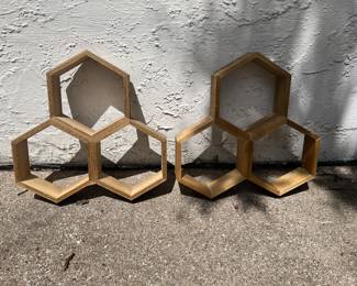Honeycomb shaped shelving