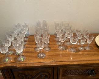 This is all Waterford Crystal. The Pat pattern is called Lismore.