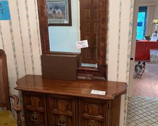 Drexel Heritage console and mirror