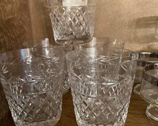 Beautiful set of five Crystal tumblers