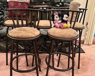 Five bar height barstools