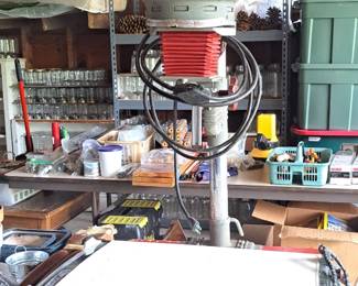 Vintage Darkroom equipment. Photographic enlarger and photo dryer