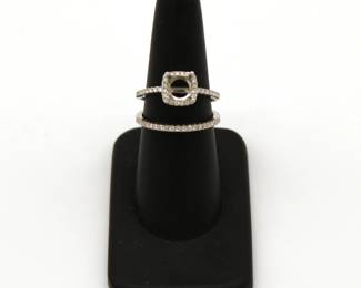 Diamond engagement and wedding ring sets, ready for that special gemstone