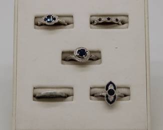 Gold and sapphire rings