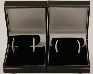 Gold and diamond earrings