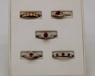 14k gold and ruby rings