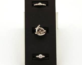 Gold and diamond rings, and dramatic gold ring settings and mounts