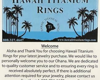 Hawaii Titanium Rings