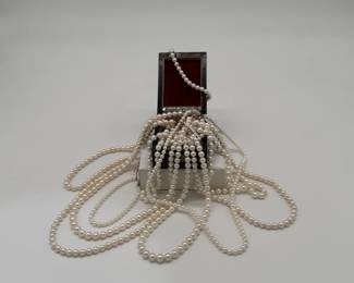 Akoya cultured pearls 6mm to 8mm, new old stock - higher quality than currently available!