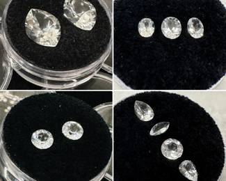 White Topaz Pair 23.40 Ct, White Topaz gemstone set, White Topaz loose stones 8mm, White Topaz gemstones lot