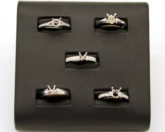 More from the large selection of 14k and 18k gold engagement ring mounts or settings ready for the stone of your choice!
