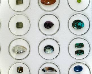 Bloodstone gemstone, Snakeskin Carnelian gemstone, 2.11 ct Chrysoverde chalcedony stone, Bloodstone gemstone, Amethyst teardrop gemstone, Turquoise stone stabilized, polished agate stone, polished agate stone, Stabilized turquoise gemstones pair, Tiger’s eye polished stone pair, Timor agate pair, Lapis lazuli gemstone pair