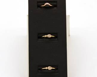 Gold and diamond rings