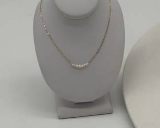 Another view of the strands of natural Oriental pearls - new old stock, very rare!