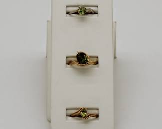 14k gold peridot and diamond ring, 14k gold and peridot ring, 14k gold peridot and diamond ring