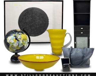 Housewares, appliances, tools, designer bags, art, paintings, globes, and much more