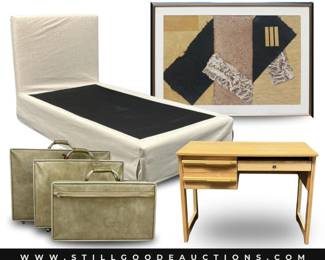 Luggage, furniture, art, vintage toys, antiques, decor, rugs, and much more