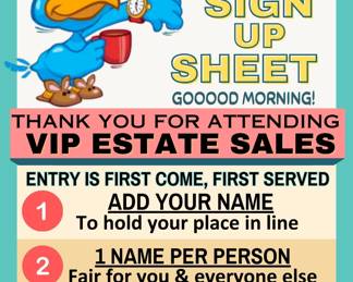 SIGN UP LIST