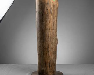 wooden log stand