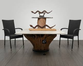 Lot047 LiveEdgeWoodStumpCoffeeTable