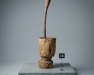 Lot048 AntiqueWoodenMortarPestle