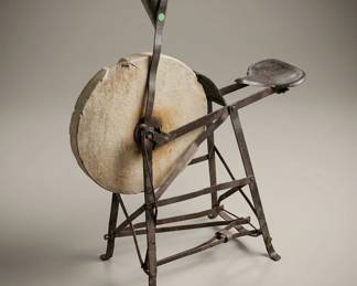 antique grinding stone
