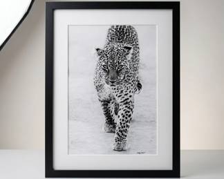 framed leopard photo
