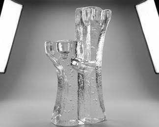 glass candle holders