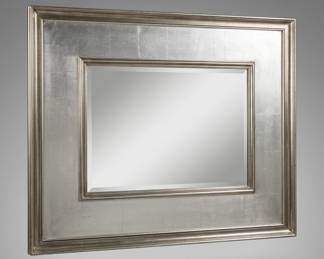 silver framed mirror