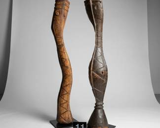 Lot011 MaleandFemaleWoodenSculptures