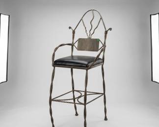 wrought iron barstool