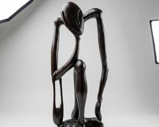Lot014 AbstractWoodenSculpture
