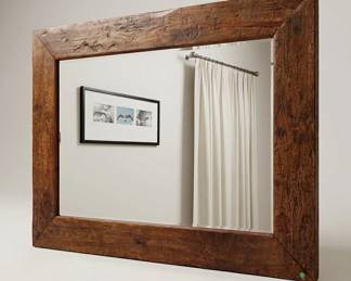 wooden wall mirror