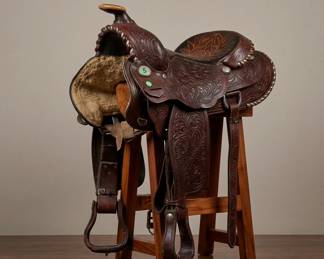western leather saddle