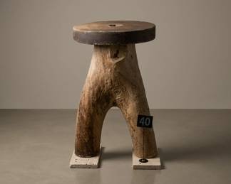 Lot040 AntiquePecanSharpeningTable